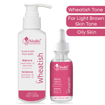 Glow Elixir Combo of Facewash Cleanser and Serum (Only For Oily Skin with Wheatish tone)