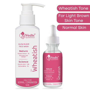 Glow Elixir Combo of Facewash Cleanser and Serum (Only For Normal Skin with Wheatish tone)