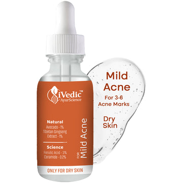 Mild Anti Acne Serum (3% Ferulic Acid, 0.2% Ceramide & 1% Tibetan Gingseng Extract) for Open pores & Blackheads