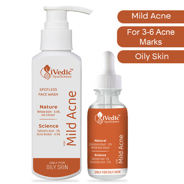 Spotless Combo of Facewash Cleanser and Serum (Only For Oily Skin with Mild Acne)