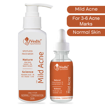 Spotless Combo of Facewash Cleanser and Serum (Only For Normal Skin with Mild Acne)