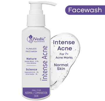 Intense Anti Acne Face Wash Cleanser (1% Acne Buster, 2% Sepitcontrol A5 & 0.5% Sandalwood) for Blackheads & Open pores