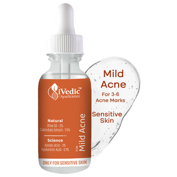 Mild Anti Acne Serum (3% Azelaic Acid, 0.1% Hyaluronic Acid & 2% Olive Oil) for Blackheads & Open pores