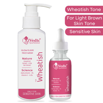Glow Elixir Combo of Facewash Cleanser and Serum (Only For Sensitive Skin with Wheatish tone)