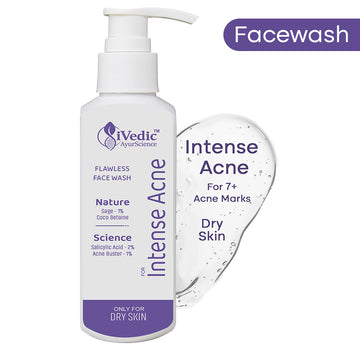 Intense Anti Acne Face Wash Cleanser (2% Salicylic Acid, 1% Acne Buster & 1% Sage) for Blackheads & Open pores