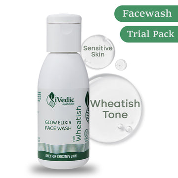 Glow Elixir Skin Brightening Face Wash Cleanser (Only For Sensitive Skin with Wheatish Skin tone) 25 ml Trial Pack