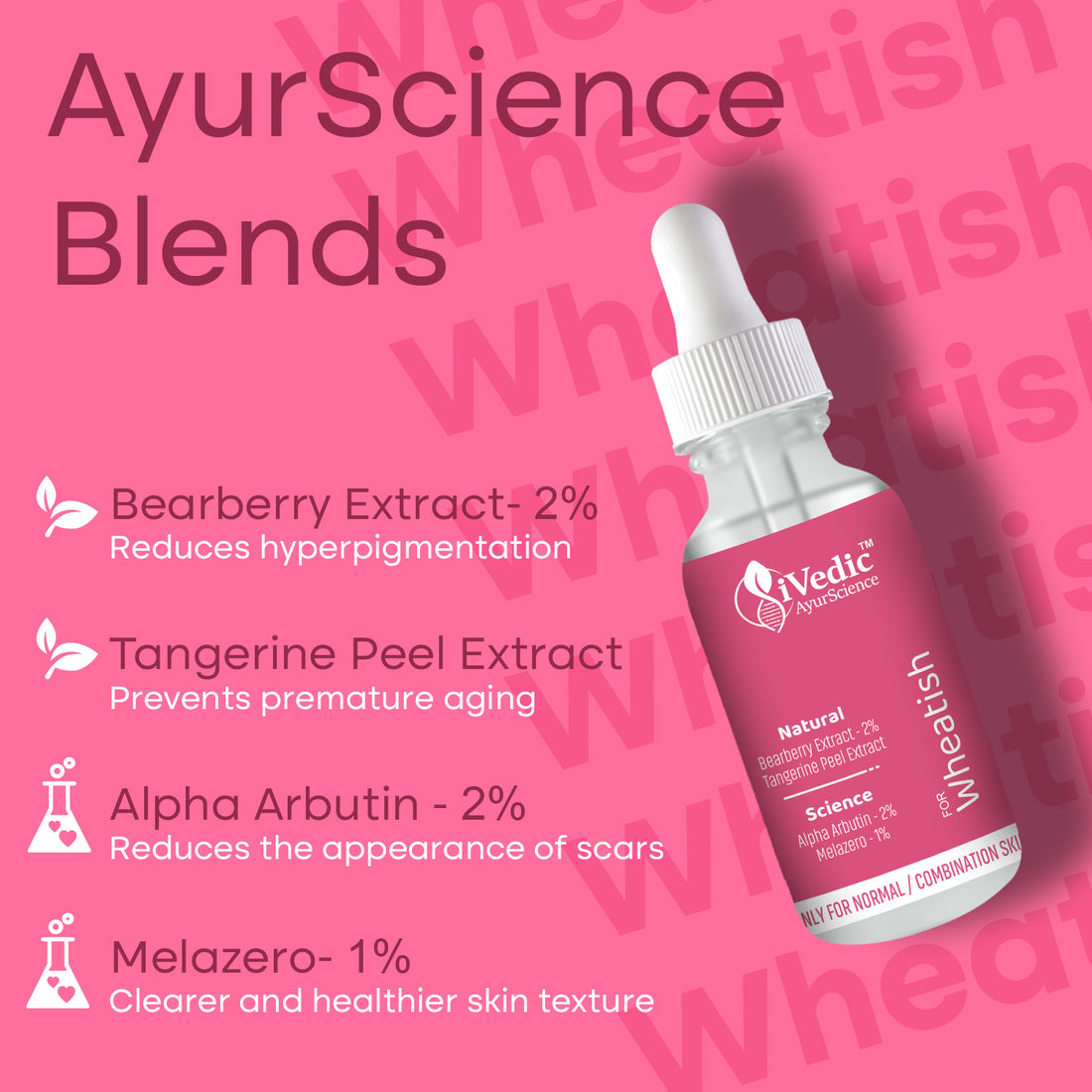 Skin Brightening Serum (1% Melazero, 2% Alpha Arbutin & 2% Bearberry Extract) Removes Tan For Even Skin Tone