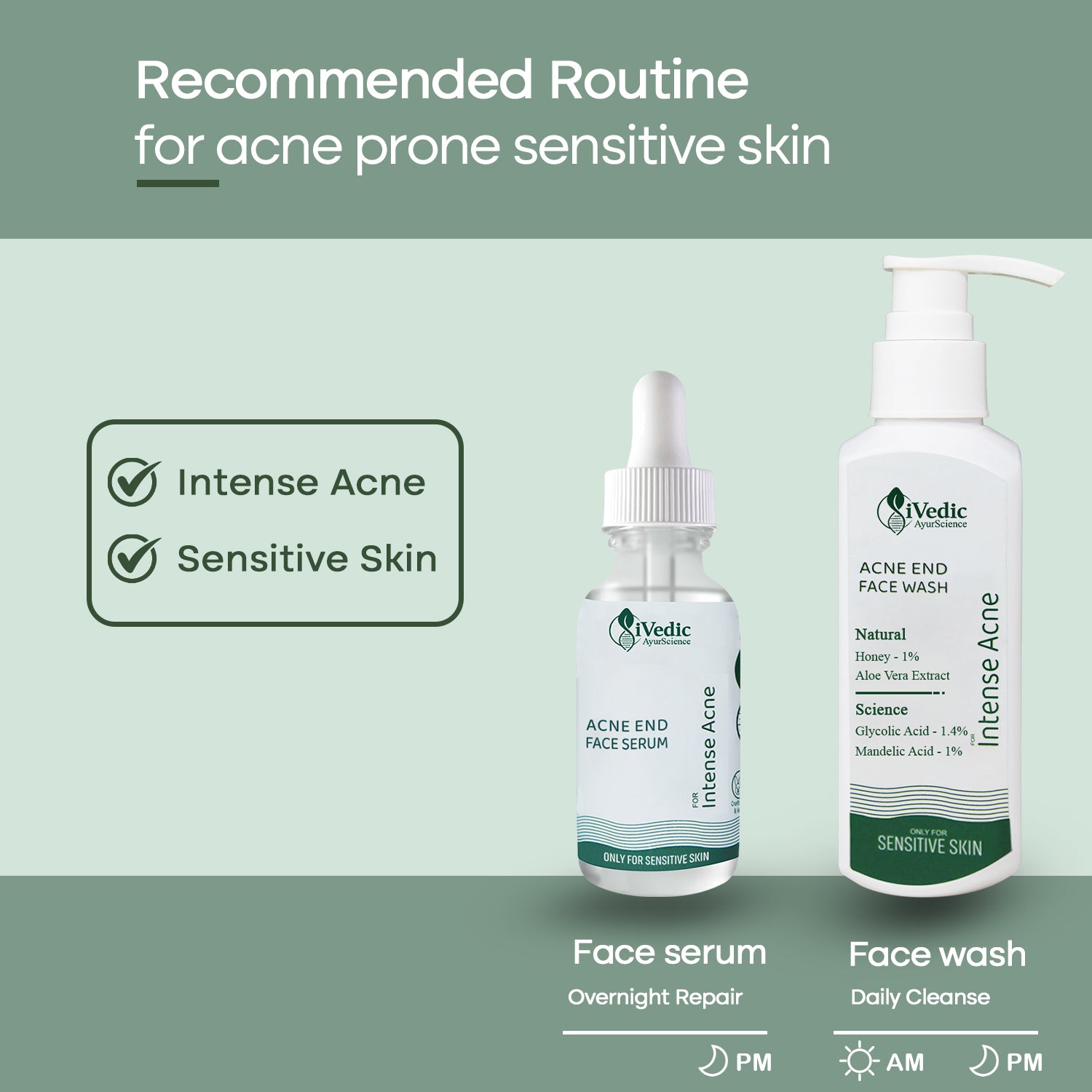 Recommended Routine For Acne prone Sensitive Skin