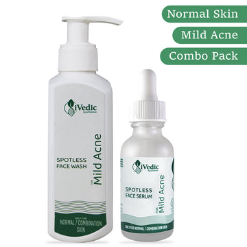 Spotless Combo of Facewash Cleanser and Serum (Only For Normal Skin with Mild Acne)