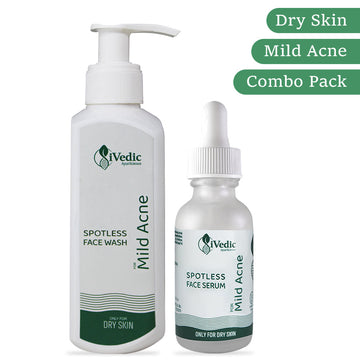 Spotless Combo of Facewash Cleanser and Serum (Only For Dry Skin with Mild  Acne)
