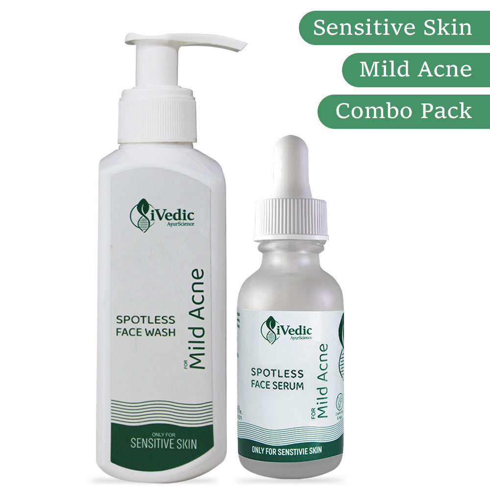 Spotless Combo of Facewash Cleanser and Serum (Only For Sensitive Skin with Mild Acne)