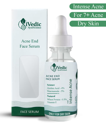 Intense Anti Acne Serum (4% Azelaic Acid, 5% Niacinamide & 0.5% Wheat Protien) for Open pores & Blackheads