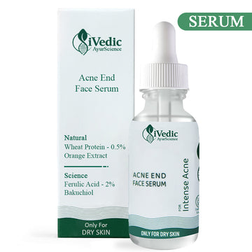 Intense Anti Acne Serum (2% Ferulic Acid and Bakuchiol, 0.5% Wheat Protien) for Blackheads & Open pores