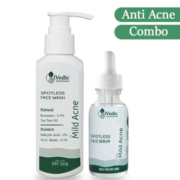 Anti Acne Combo of Facewash Cleanser (150 ml) and Serum (30 ml)