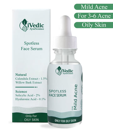 Mild Anti Acne Serum (2% Salicylic Acid, 0.1% Hyaluronic Acid & 1.5% Calendula Extact) for Blackheads & Open pores