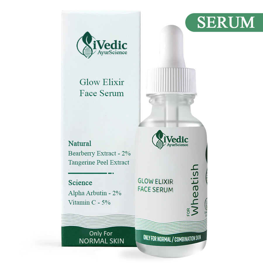Skin Brightening Serum ( 5% Vitamin C, 2% Alpha Arbutin & 2% Bearberry Extract ) Removes Tan For Even Skin Tone