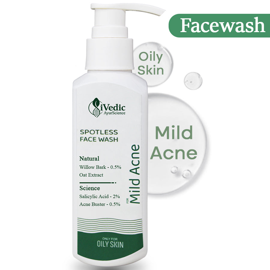 Mild Anti Acne Face Wash Cleanser ( 2% Salicylic Acid, 0.5% Acne Buster & Oat Extract ) for Blackheads & Open pores