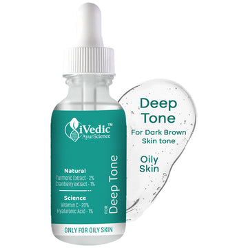 Skin Brightening Serum ( 20% Vitamin C, 1% Hyaluronic Acid &  2% Turmeric Extract ) Removes Tan For Even Skin Tone