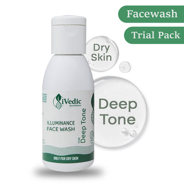 illuminance Skin Brightening Face Wash Cleanser (Only For Dry Skin with Deep Skin tone) 25 ml Trial Pack