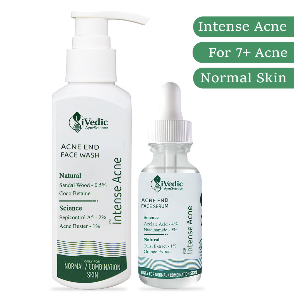 Acne End Combo of Facewash Cleanser and Serum (Only For Normal Skin with Intense Acne)