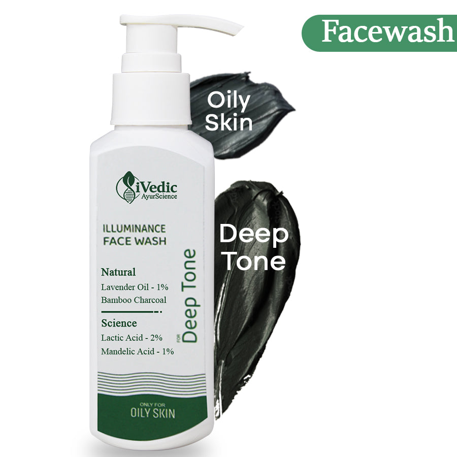 Skin Brightening Face Wash Cleanser ( 2% Lactic Acid, 1% Mandelic Acid & 1% Lavender Oil ) Removes Tan For Even Skin Tone
